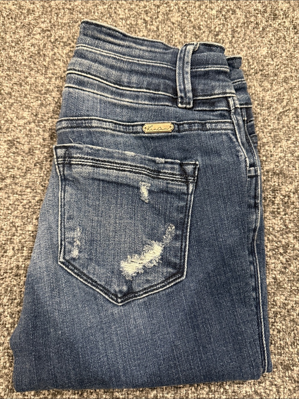 KanCan Dark Blue Distressed Skinny Jeans